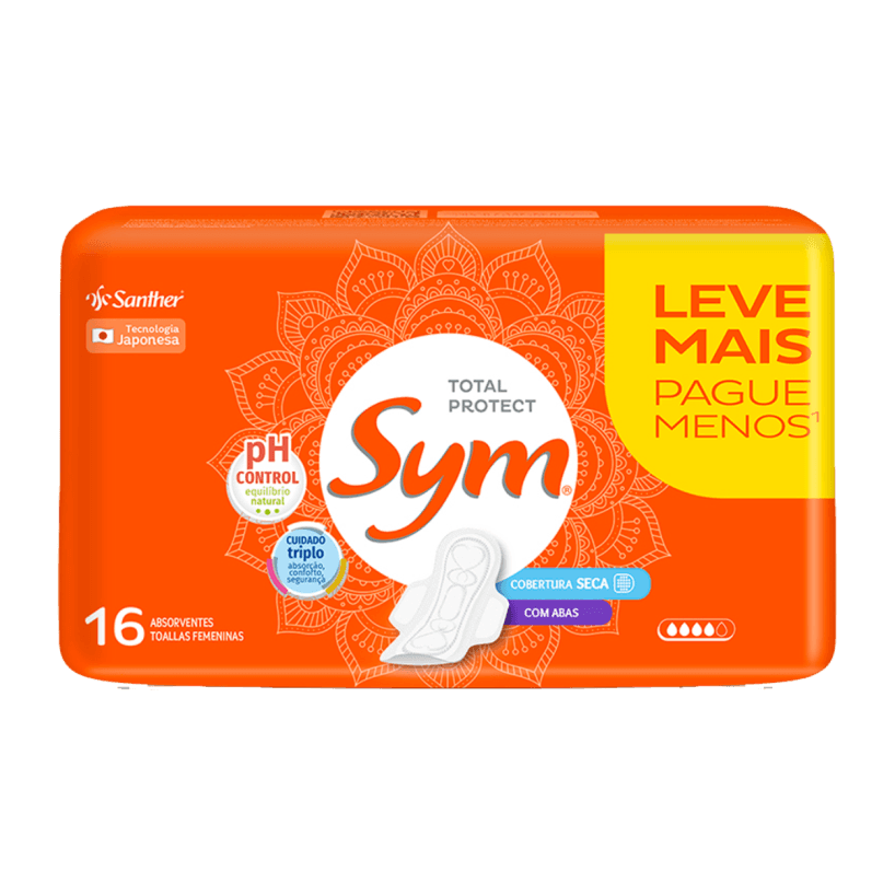 ABSORVENTE SYM SECA COM ABAS L16P14