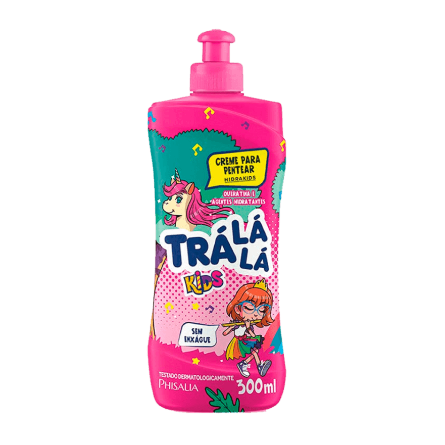 CREME DE PENTEAR TRÁ LÁ LÁ KIDS ROSA HIDRA 300ML 