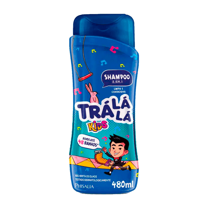 SHAMPOO TRÁ LÁ LÁ KIDS 2 EM 1 AZUL 480ML