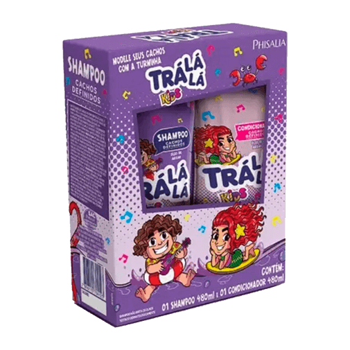 KIT TRÁ LÁ LÁ SHAMPOO + CONDICIONADOR KIDS CACHOS ROXO 480ML