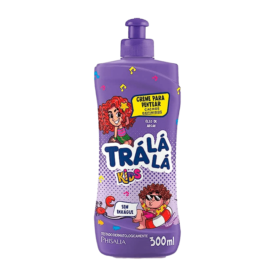 CREME DE PENTEAR TRÁ LÁ LÁ CACHOS ROXO 300ML 