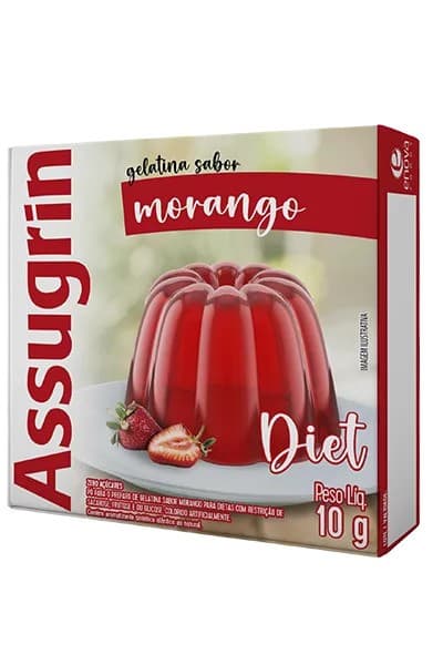 GELATINA ASSUGRIN DIET MORANGO 10G