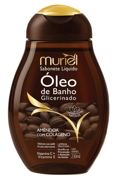 SABONETE LÍQ MURIEL ÓLEO DE BANHO AMÊNDOA C/ COLÁGENO 230ML