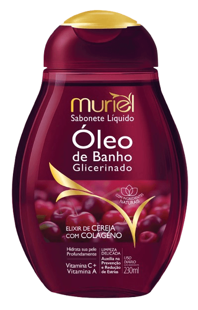 SABONETE LIQ MURIEL ÓLEO DE BANHO CEREJA COM COLÁGENO 230ML