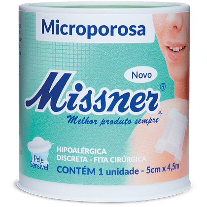 FITA MICROPOROSA MISSNER 5CMX4,5M BRANCO 