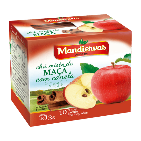 CHÁ MANDIERVAS MAÇÃ COM CANELA 13GR