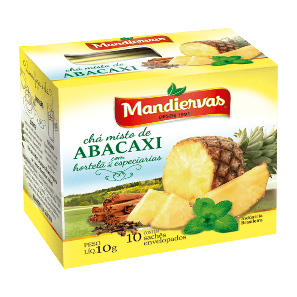 CHÁ MANDIERVAS ABACAXÍ COM HORTELÃ 10GR