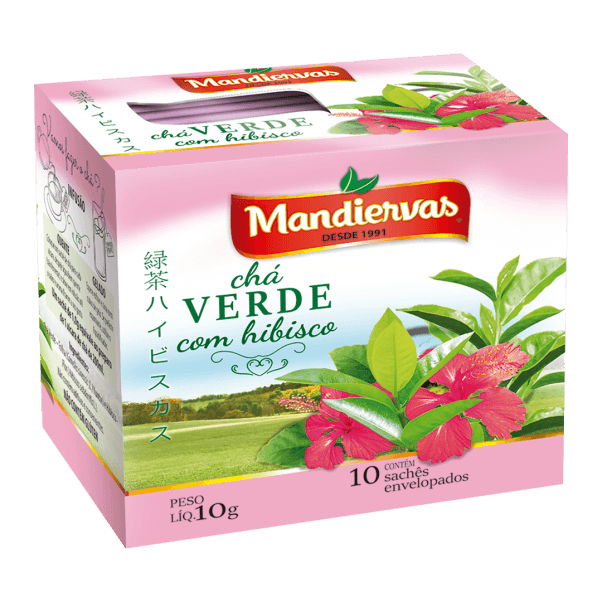 CHÁ MANDIERVAS VERDE COM HIBISCO 10GR