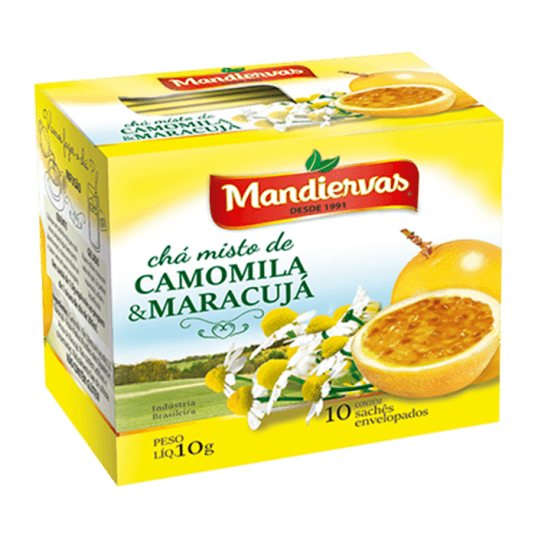 CHÁ MANDIERVAS CAMOMILA COM MARACUJÁ 10GR