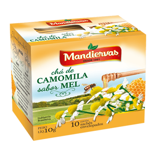 CHÁ MANDIERVAS CAMOMILA SABOR MEL 10GR