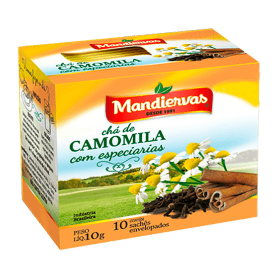 CHÁ MANDIERVAS CAMOMILA COM ESPECIARIAS 10GR