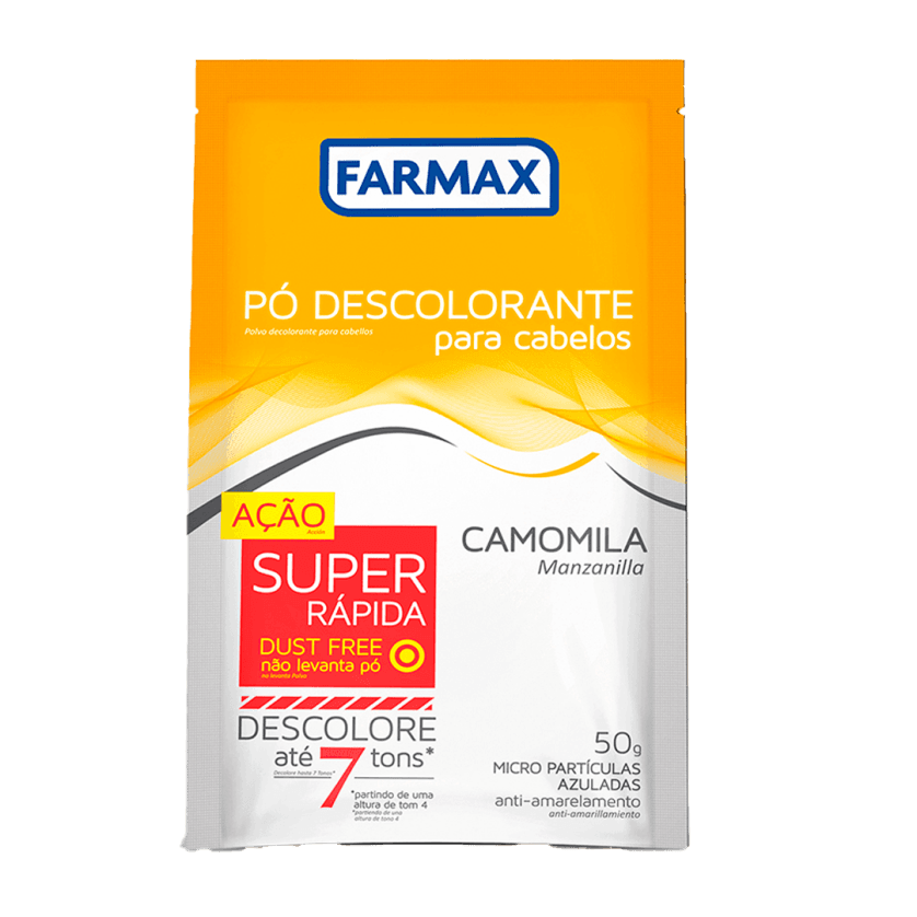 PÓ DESCOLORANTE FARMAX PARA CABELO CAMOMILA 50GR