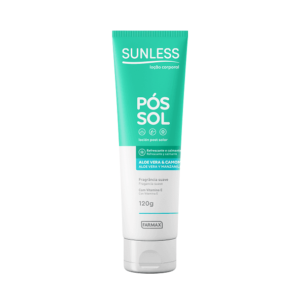 LOÇÃO PÓS SOL SUNLESS CAMOMILA E ALOE VERA 120GR
