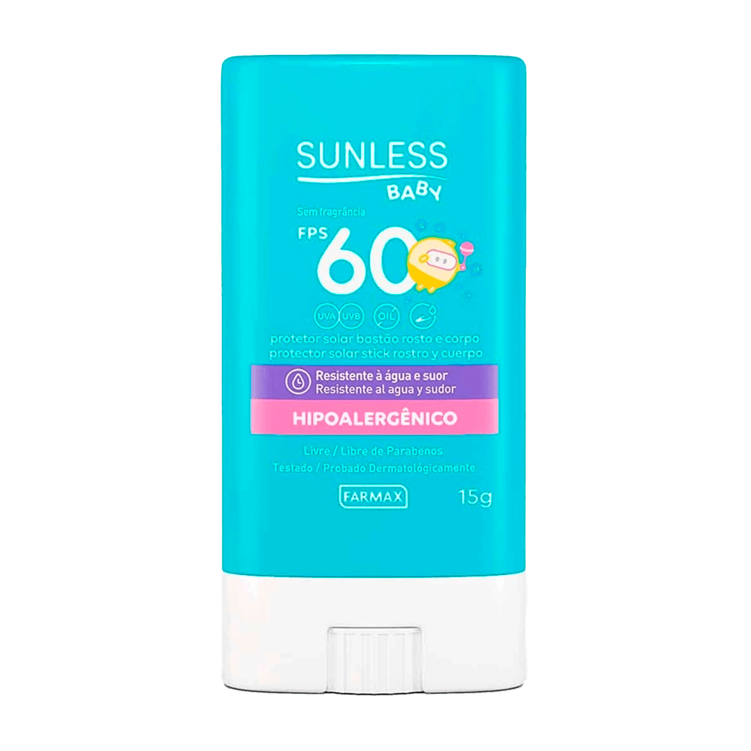 PROTETOR SOLAR SUNLESS BABY BASTÃO FPS60 15GR