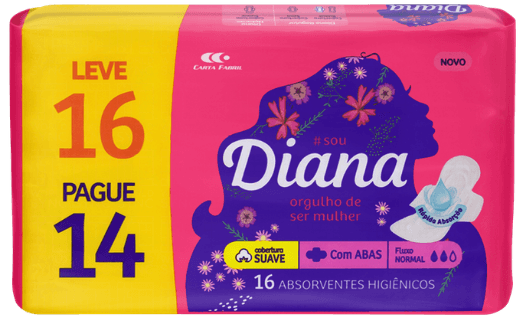 ABSORVENTE DIANA SUAVE COM ABAS 16UN 