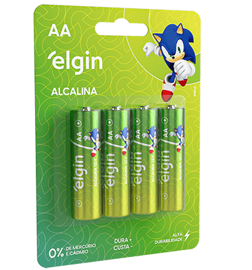PILHA ELGIN ALCALINA AA BLISTER 4 UN