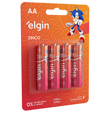 PILHA ELGIN ZINCO AA BLISTER 4 UN