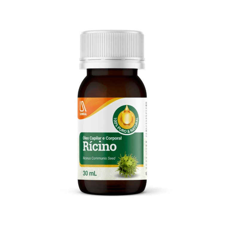 ÓLEO DE RÍCINO 100% SOBRAL 30ML