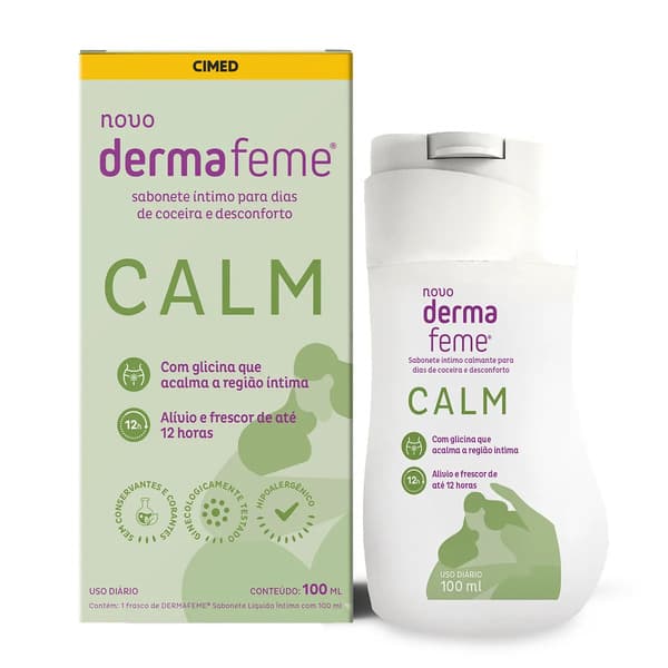 SABONETE LIQUIDO INTIMO DERMAFEME CALM 100ML