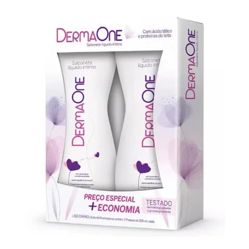 KIT SABONETE LIQUIDO INTIMO DERMAFEME FLORAL 2X200ML