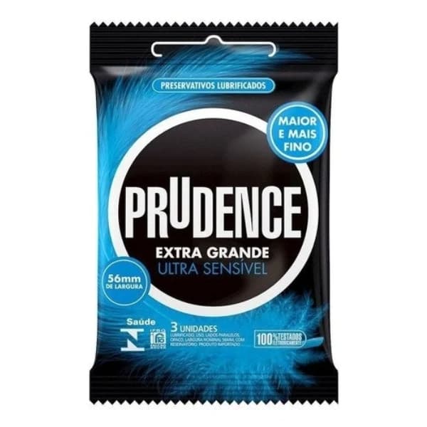 PRESERVATIVO PRUDENCE EXTRA GRANDE ULTRA SENSIVEL 