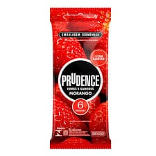 PRESERVATIVO PRUDENCE C & S MORANGO 6 UN
