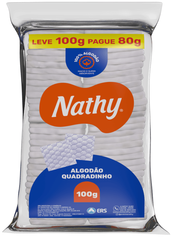 ALGODAO NATHY 100GR QUADRADINHO