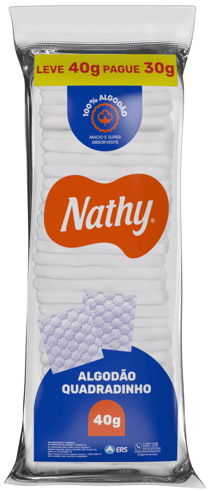 ALGODAO NATHY 40GR QUADRADINHO