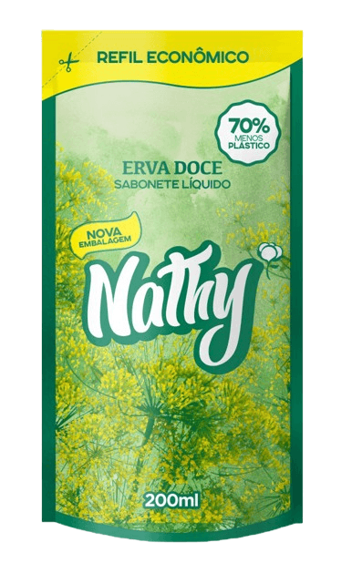 SABONETE LIQUIDO NATHY REFIL ERVA DOCE 200ML