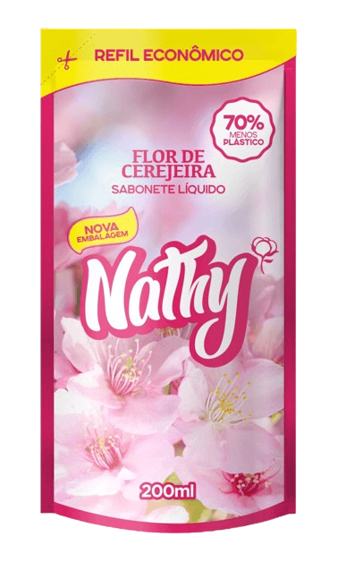 SABONETE LIQUIDO NATHY REFIL FLOR DE CEREJEIRA 200