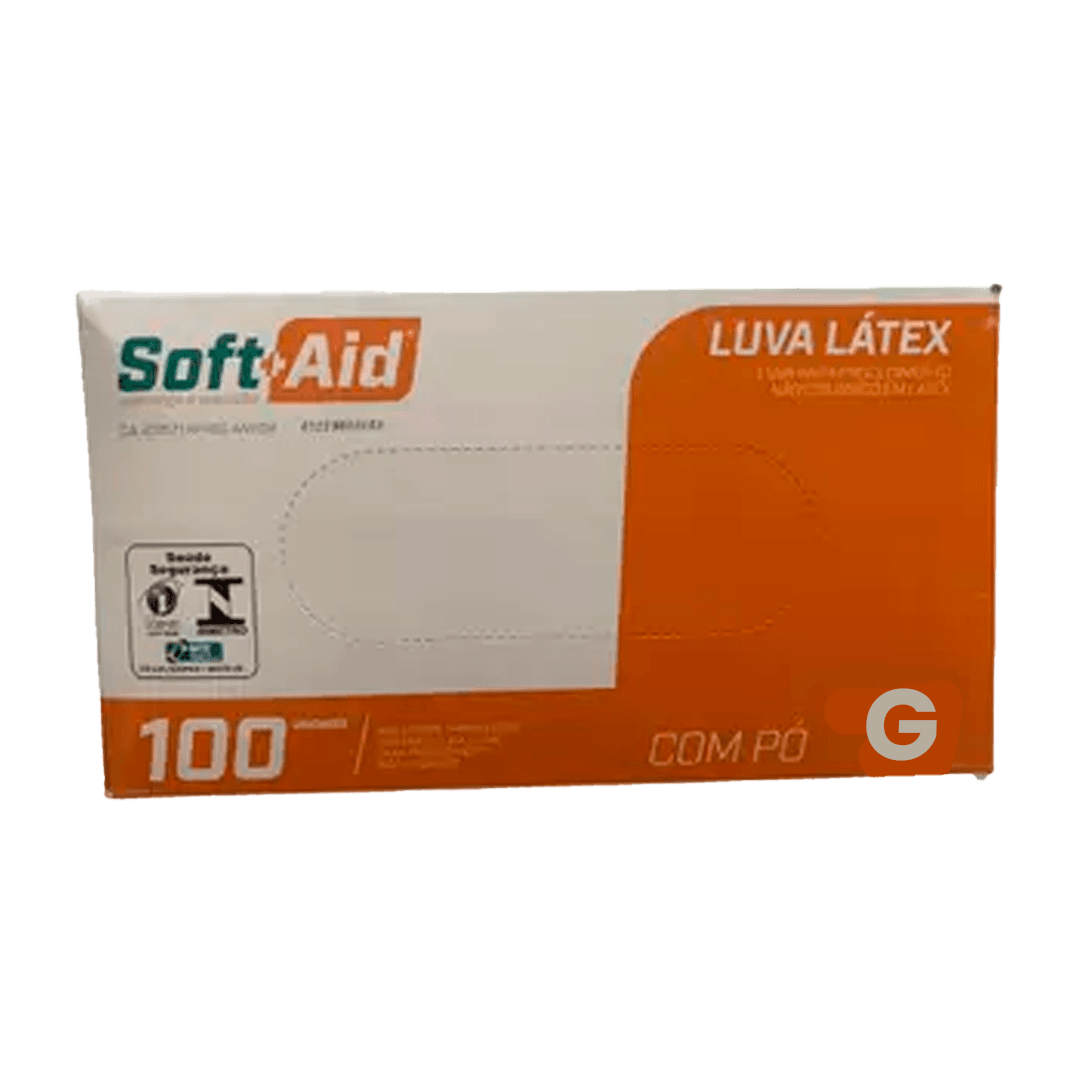 LUVA PROCEDIMENTO SOFTAID LATEX  G 100 UN