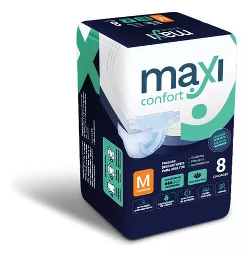 FRALDA MAXI CONFORT M 10X8UN