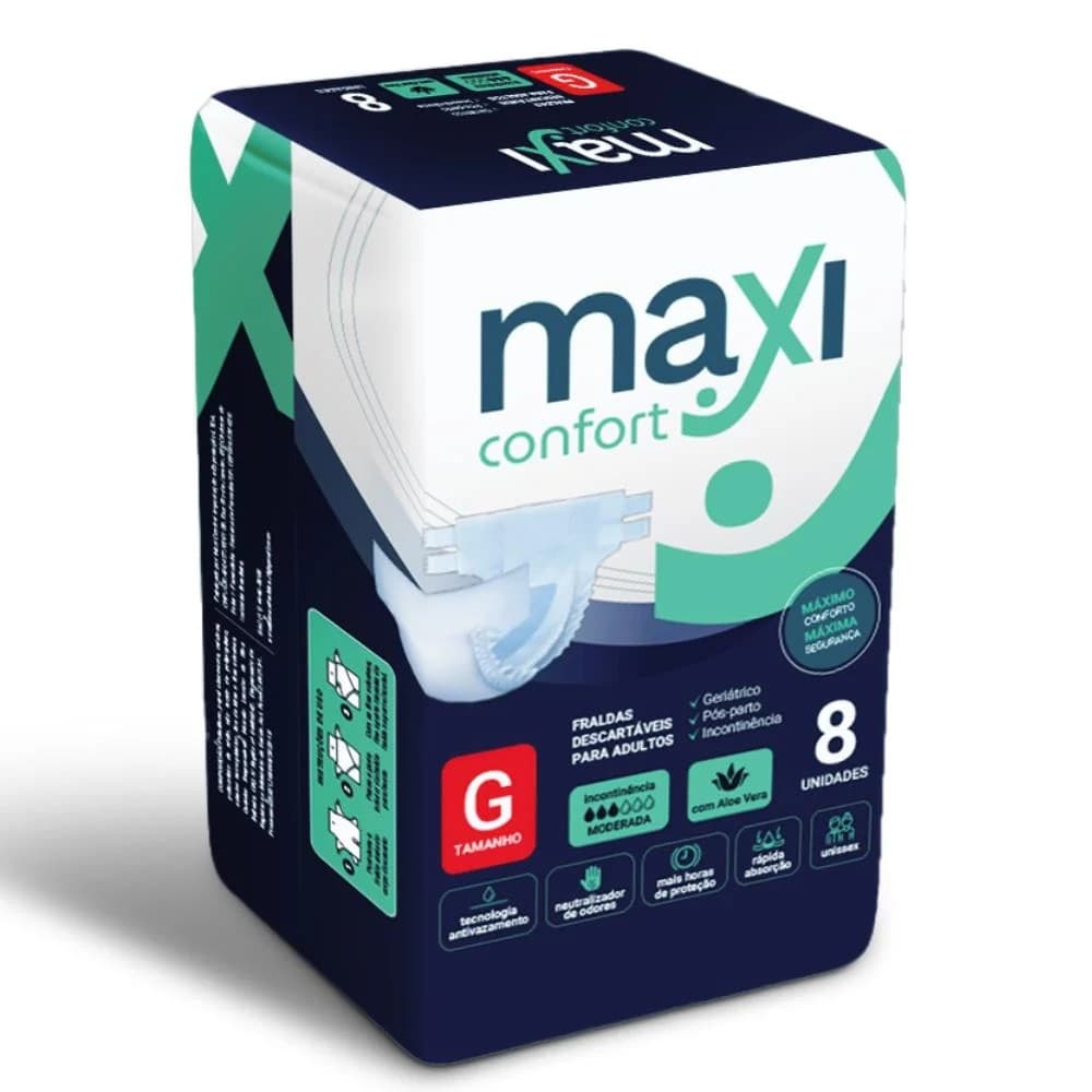 FRALDA MAXI CONFORT G 10X8UN