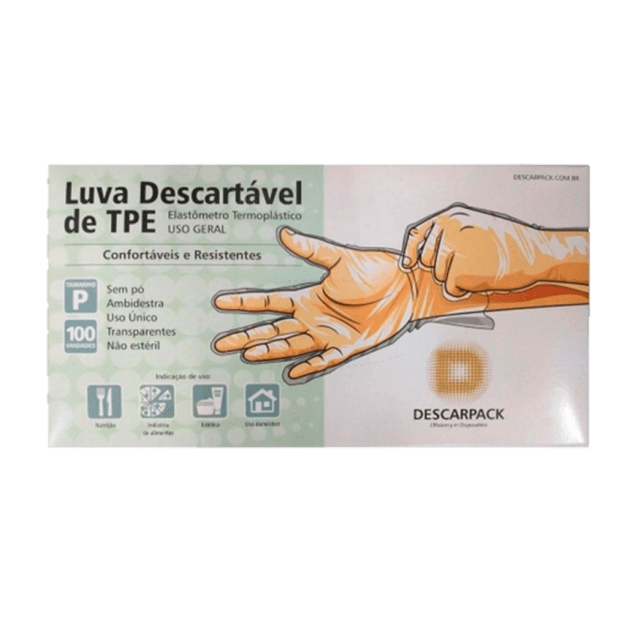 LUVA DESCARPACK VINILSOFT TPE P 100 UN