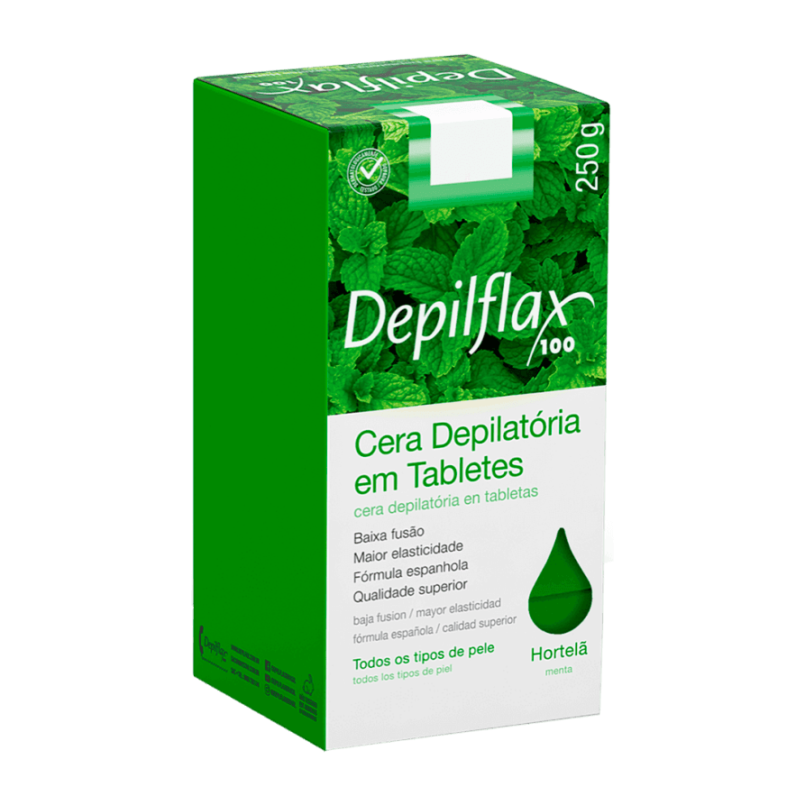 CERA DEPILATORIA DEPILFLAX 0250MG QUENTE HORTELA