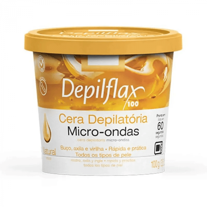 CERA DEPILATORIA DEPILFLAX 100G MICRO-ONDAS NATURAL 