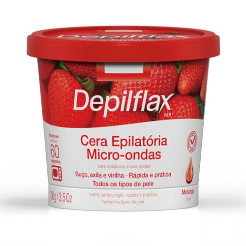 CERA DEPILFLAX MICROONDAS MORANGO 100G