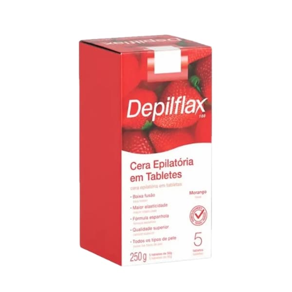 CERA DEPILATORIA DEPILFLAX 0250MG QUENTE MORANGO