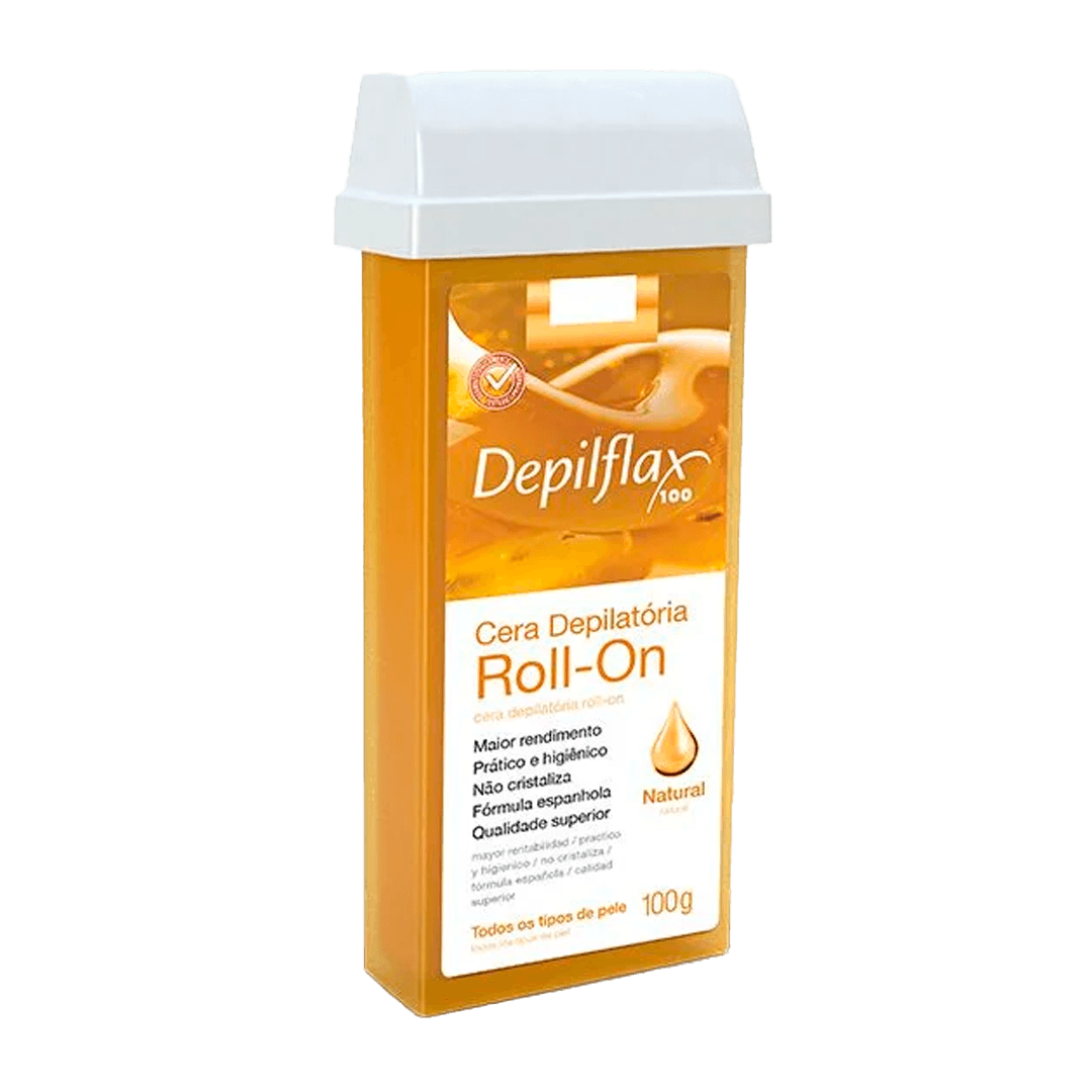 CERA DEPILATORIA DEPILFLAX 100G ROLL-ON NATURAL 