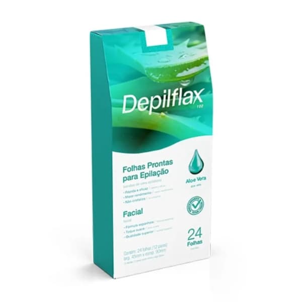 FOLHAS FACIAIS DEPILFLAX ALOE VERA 20 UN