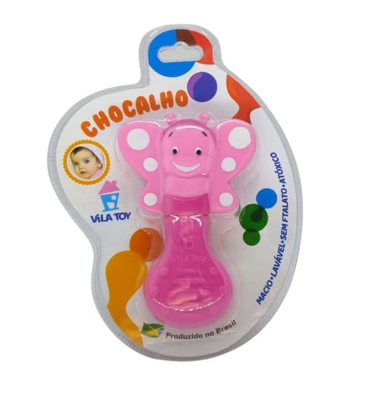 CHOCALHO VILA TOY ABELHA ROSA