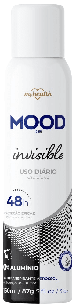DESODORANTE MOOD AEROSSOL 48H UNISSEX INVISIBLE 150ML 
