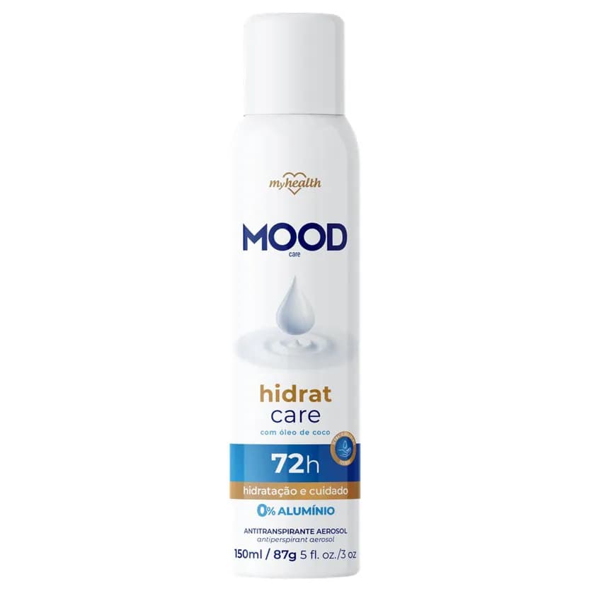 DESODORANTE MOOD AEROSSOL 72H MEN HIDRAT CARE 150ML