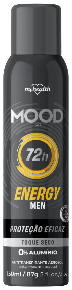 DESODORANTE MOOD AEROSSOL 72H MEN ENERGY 150ML 