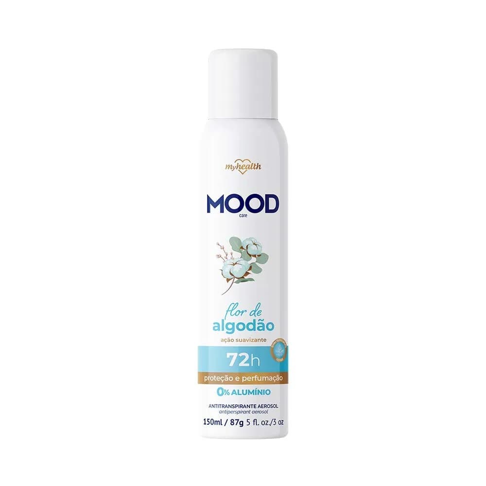 DESODORANTE MOOD AEROSSOL 72H FLOR ALGODAO 150ML 