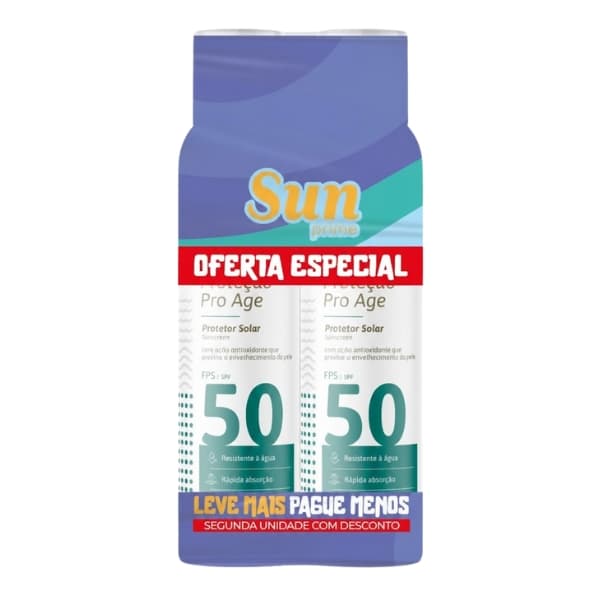 KIT PROTETOR SOLAR SUN PRIME AERO FPS50 2X150ML