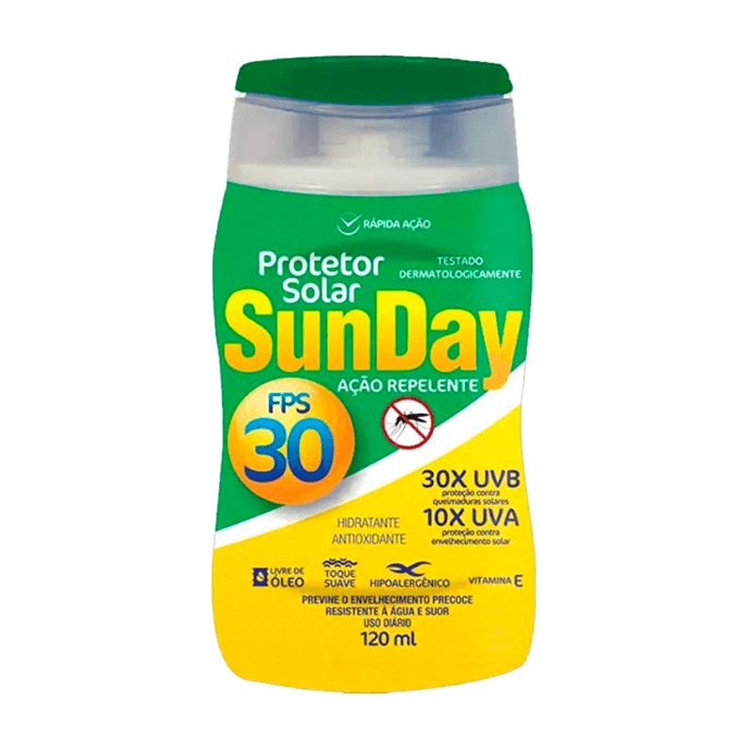 PROTETOR SOLAR SUNDAY REPELENTE FPS30 NUTRIEX 120ML