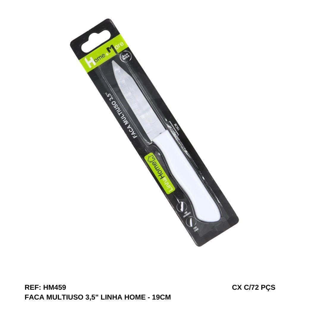 FACA DE ACO INOX COM CABO PLASTICO 3,5 HM