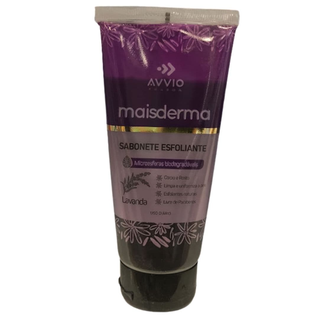 SABONETE LÍQUIDO ESFOLIANTE MAISDERMA LAVANDA 180ML