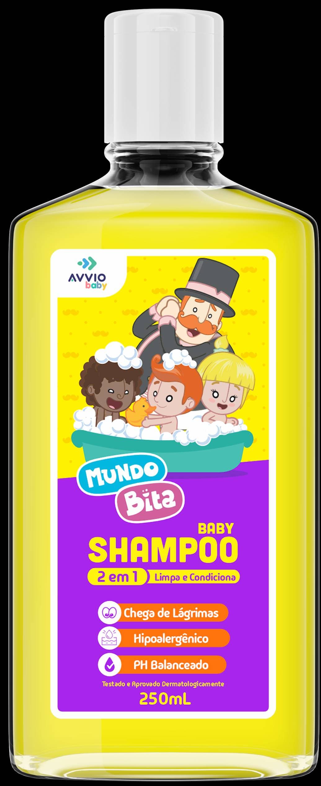 SHAMPOO AVVIO BABY MUNDO BITA 2 EM 1 250ML